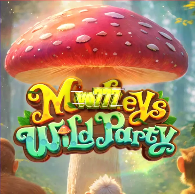 Tampilan visual slot Monkeys Wild Party dengan tema hutan tropis dan karakter monyet yang ceria.